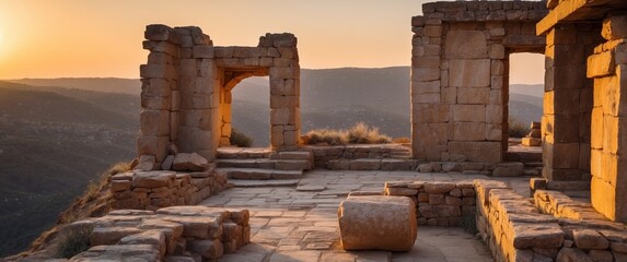 Off-the-beaten-path travel discovering ancient ruins at sunrise.