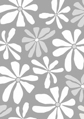 70s 60s Retro geometric, flowers, waves, text black and white colors background, Modern monochrome Digital Paper, Seventies Hippie  Groovy Background, Wall Poster background print