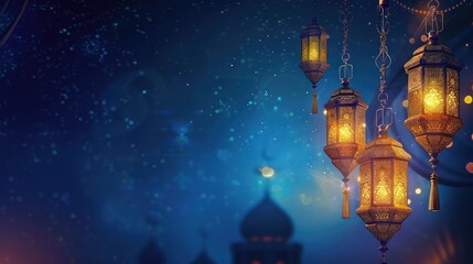 Obraz premium Beautiful Ramadan symbolic background