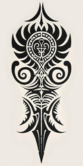 Fototapeta premium Hawaiian Tribal tattoo flash styles illustration