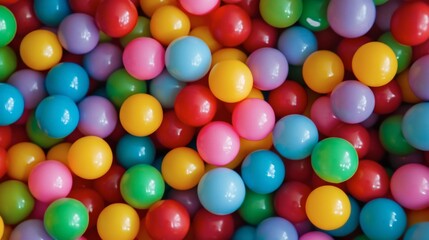 Ball pit filled with colorful plastic balls in a children&acirc;&euro;&trade;s play area. 