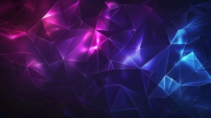 Abstract Purple and Blue  Low Poly Background