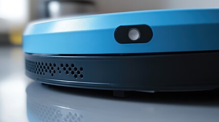 A cleaning robotas bumper sensor, with focus on the impact-absorbing material and detection strip.