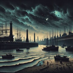 Naklejka premium The Silent Port