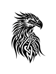 Obraz premium Hippogriff head very simple traditional tattoo flash styles illustration