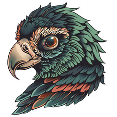 Obraz premium Hippogriff head very simple traditional tattoo flash styles illustration