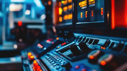 CNC Machine Control Panel in Use for High-Precision Data Input in Manufacturing