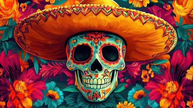 Day of the Dead Hat/Spanish Hat Day of the Dead Hat/Spanish Hat