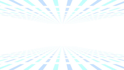  Abstract road tunnel background with blue and green squares lines pattern design white background