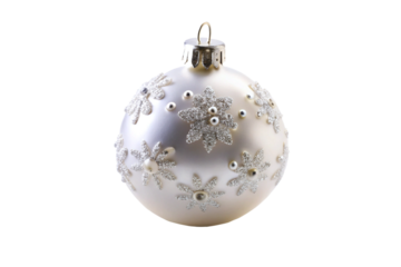 white Christmas ball isolated on a white background