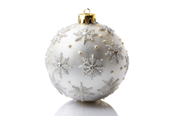 white Christmas ball isolated on a white background