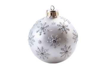 white Christmas ball isolated on a white background