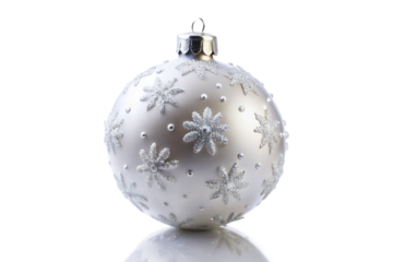 white Christmas ball isolated on a white background