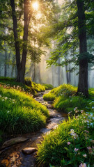 beautiful natural scenery background