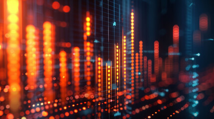 A close-up of a bar graph with bars steadily increasing in height, representing measurable progress.