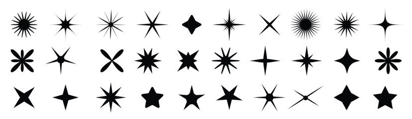 yellow sparkles symbols vector set l vector stars sparkle icon bright firework decoration twinkle. Vector