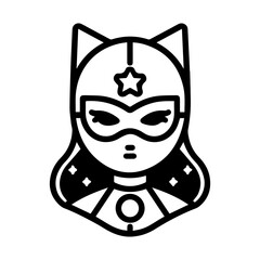 costume icon or modern line symbol. Vector line art and icon design with bold outline. Black and white Pixel Perfect minimalistic symbol isolated white background. Silhouette simple thin sign