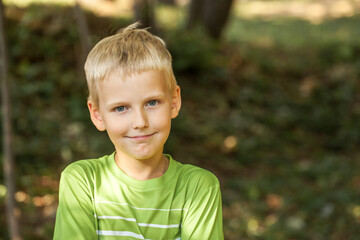 Close up portrait of a little boy