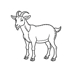 Goat vector  icon lineout and outline icon vector illustration.