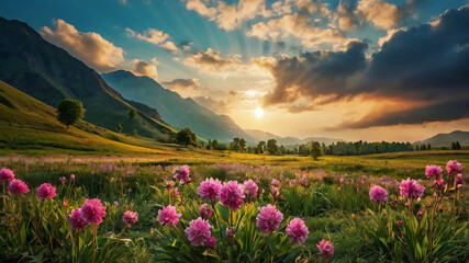 Obraz premium beautiful natural scenery background