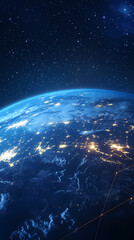 Obraz premium Blue planet in the universe