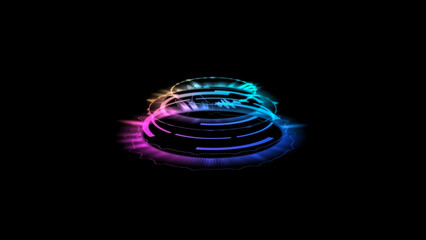 Hologram audio spectrum, 4k illustration, not AI generated