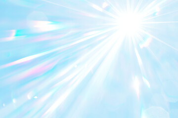 プリズムライトの背景素材、オーバーレイ、フレア、テクスチャ、ブルー