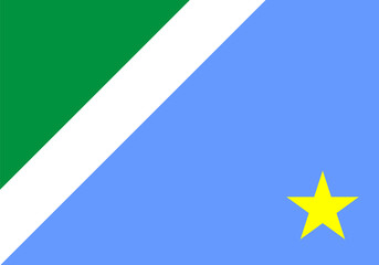 Flag of Mato Grosso do Sul state (Federative Republic of Brazil) 