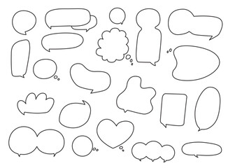 Obraz premium Speech bubbles doodle set