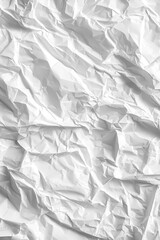 Crumpled White Paper Texture Background for Graphic Designs