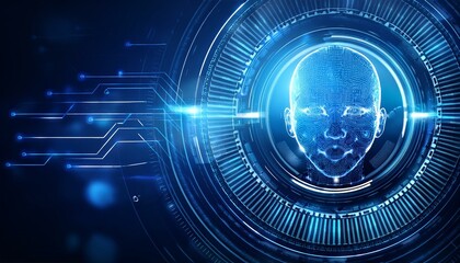  Artificial intelligence. Technology web background. Virtual concept background