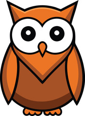 An owl cartoon vector for Halloween
