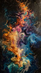Fototapeta premium An amazing and captivating abstract piece of art that shows a cloud of cosmic energy