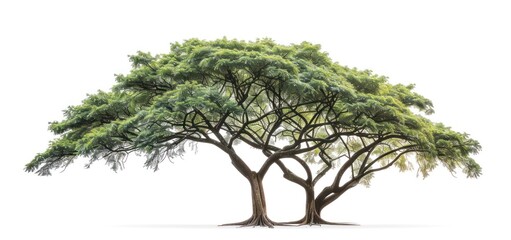 A Majestic Rain Tree with Intricate Branches