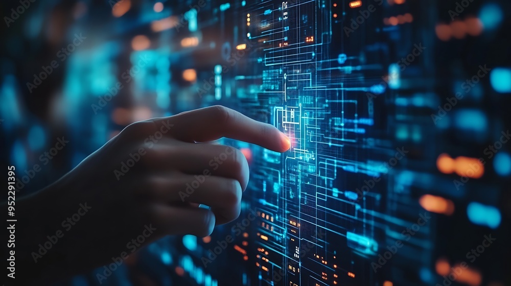 Leinwandbilder Cyber security network privacy data protection concept Computer programmer team with network security system software development data encryption innovation cybersecurity technology ba : Generative AI