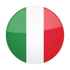 Round icon of the Italian flag