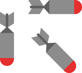 Air bomb icon, weapon and military, missile sign. Isolated Vector illustration on a white background.