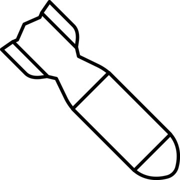 recommend clip art: Air bomb icon, weapon and military, missile sign. Isolated Vector illustration on a white background.