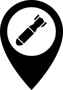 recommend clip art: Air bomb icon, weapon and military, missile sign. Isolated Vector illustration on a white background.