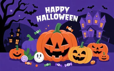 Halloween Background 3D Realistic 