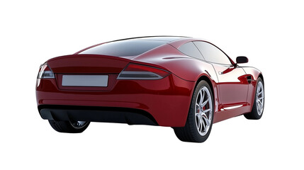 Red sports car isolated on transparent background



