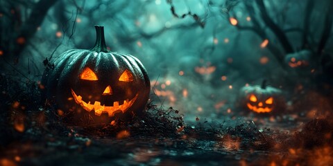 Naklejka premium Creepy Halloween background