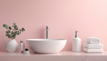 lotion ,cream and shampoo blank packaging podium generated by AI