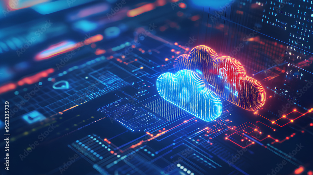 Poster cloud computing cost efficiency, cost efficiency in cloud computing with an image showing pay-per-us