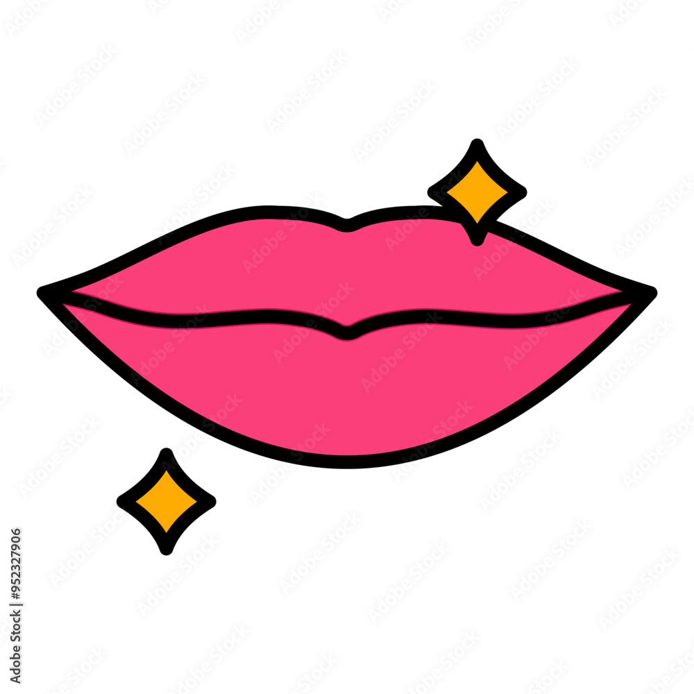 Canvas Prints lips icon