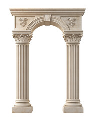 Fototapeta premium Greek Arch Column Isolated on Transparent Background PNG 