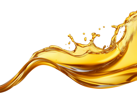 Engine Oil Wave Splash Isolated on Transparent Background PNG

