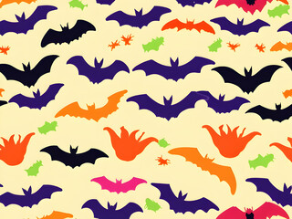 seamless pattern with halloween,Ai generated 