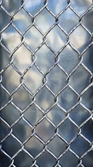 Fototapeta premium Elegant Metallic Mesh Pattern: Seamless Abstract Texture for Versatile Design Applications. Intricate Wire Grid Isolated on White, Perfect for Posters, UI, Web, and Game Backgrounds. Minimalist Compos