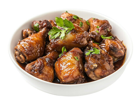 Chicken Adobo Isolated on Transparent Background PNG
